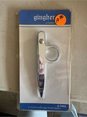eBay Listing Title

Gingher G-TNKE 4.5” Knife Edge Thread Nippers Italy NOS Seal